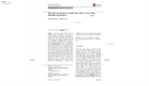 Microbial production of volatile fatty acids: current status and future perspectives